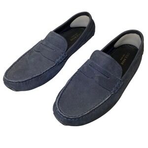 Cole Haan GrandØS Navy Nubuck Penny Loafers Driving Shoes Men's Size 8B
